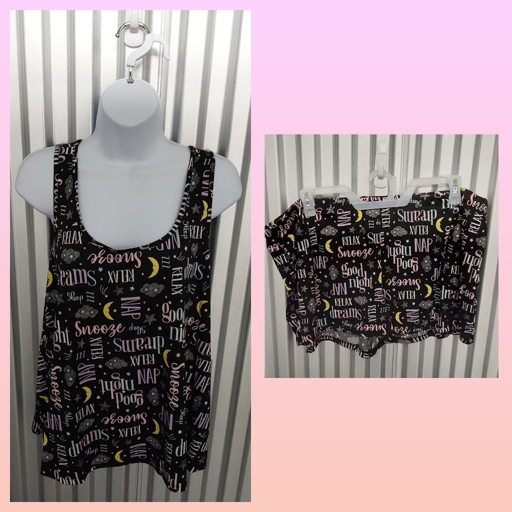 Joyspun women’s 2Pc. Pajama Set, Tank & Shorts Size 2x